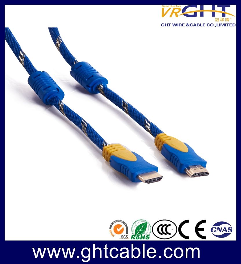 1.2m High Quality HDMI Cable with Nylon Braiding 1.4V (D001A)