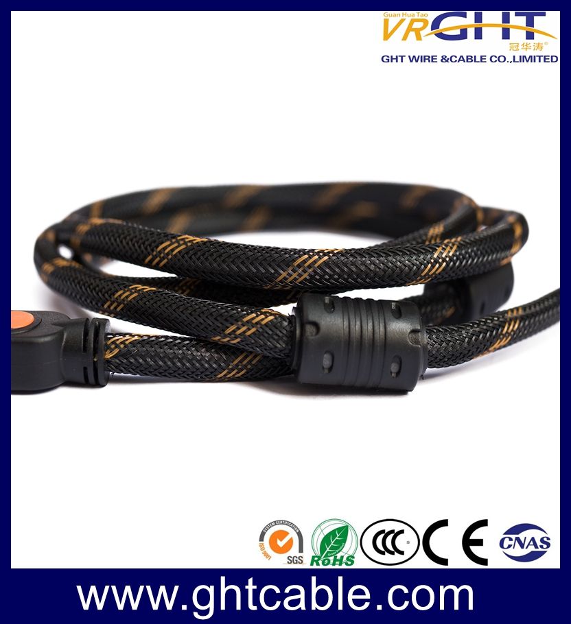 1.2m High Quality HDMI Cable with Nylon Braiding 1.4V (D001A)