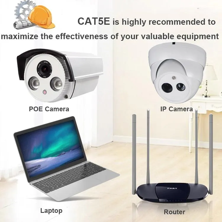 1000FT Network Cable Reel UTP Cat5 4 Pair Certifier 24AWG LAN Cable UTP Cat5e Ethernet Full Copper Fluke Tester