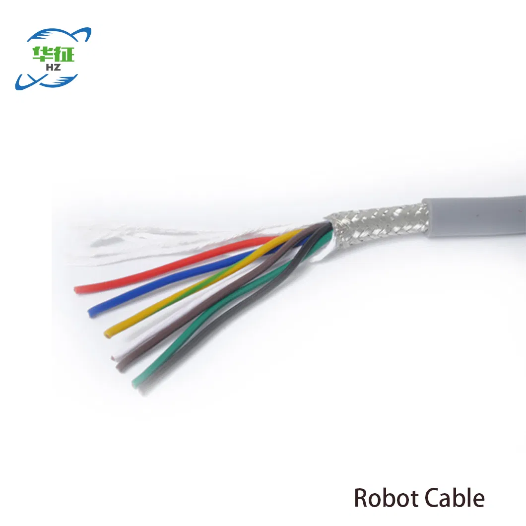 16AWG 3 Core+26AWG 6 Core+Aluminum Foil +Drain+Braid +Non-Woven Fabric Od: 7.20mm Black Color OEM/ODM Custom Control Cable