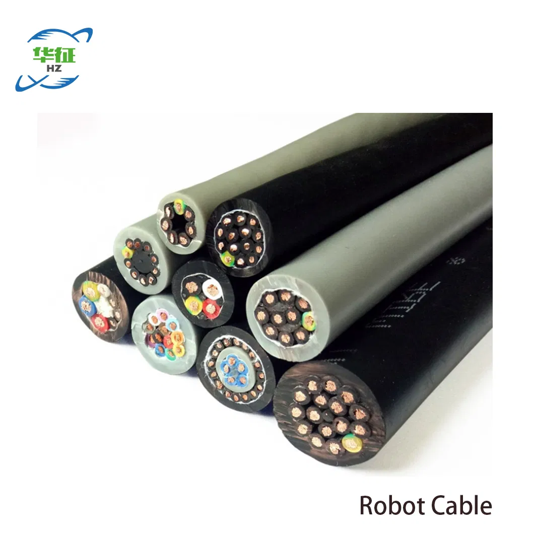 16AWG 3 Core+26AWG 6 Core+Aluminum Foil +Drain+Braid +Non-Woven Fabric Od: 7.20mm Black Color OEM/ODM Custom Control Cable