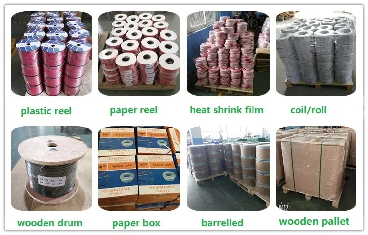 2*0.8mm2 Bare Copper/Tinned Copper Red or OEM Colors Fire Alarm Cable Wire with PVC Insulation