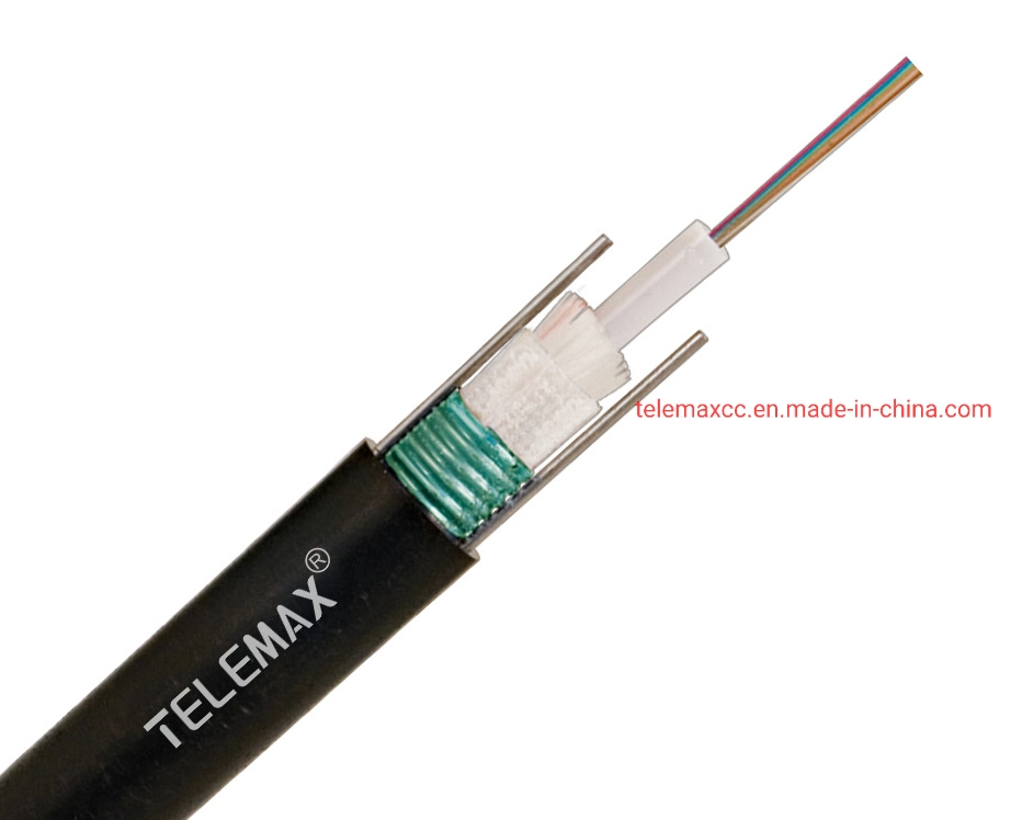 2- 12f GYXTW Central-Tube Armored Outdoor Optical Cable PE/LSZH Jacket