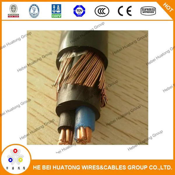 2* 25mm2 Concentric Cables XLPE Insulation PVC Sheath Material Power Cable