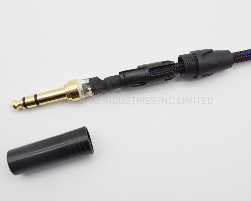 2 RCA to 6.35mm Trs Plug Audio RCA Cable Y-Cable (FYC11)