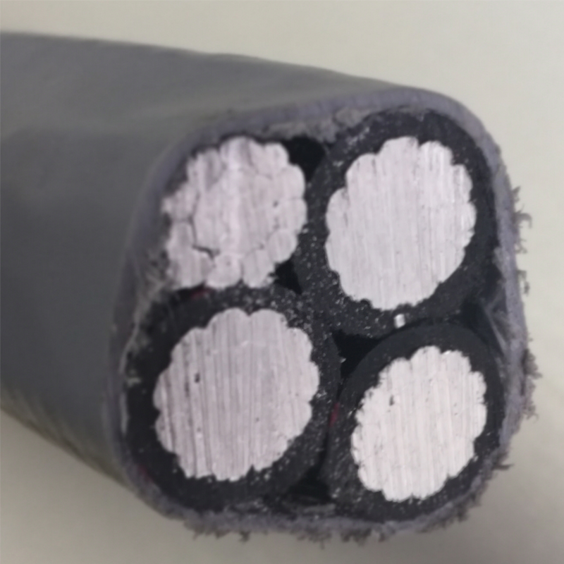2AWG 3core Aluminum XLPE PVC Electric Distribute Power Cable