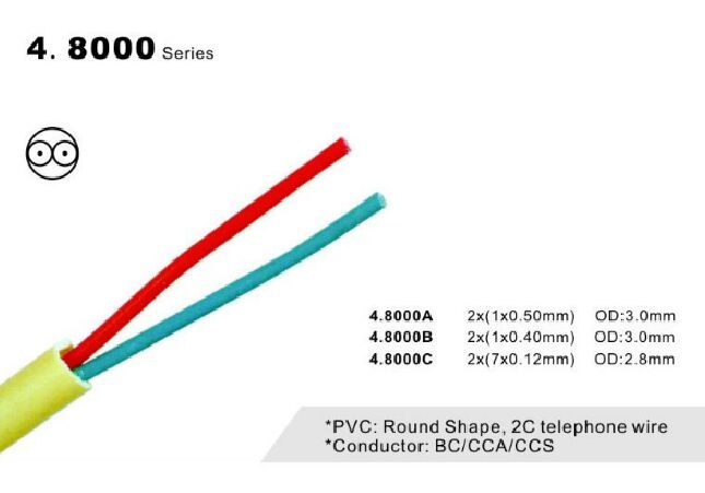 2C Round Telephone Cable (4.8000)