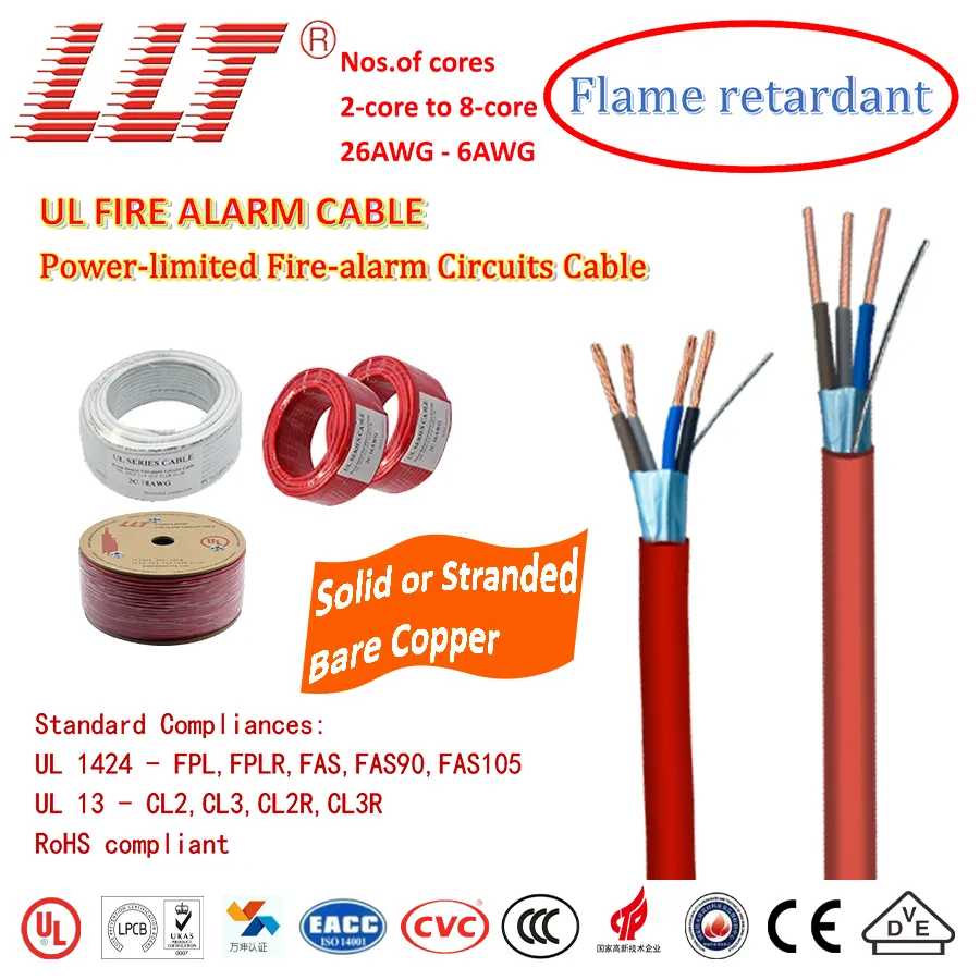 3-Core UL Listed Fplr Fire Alarm Cable