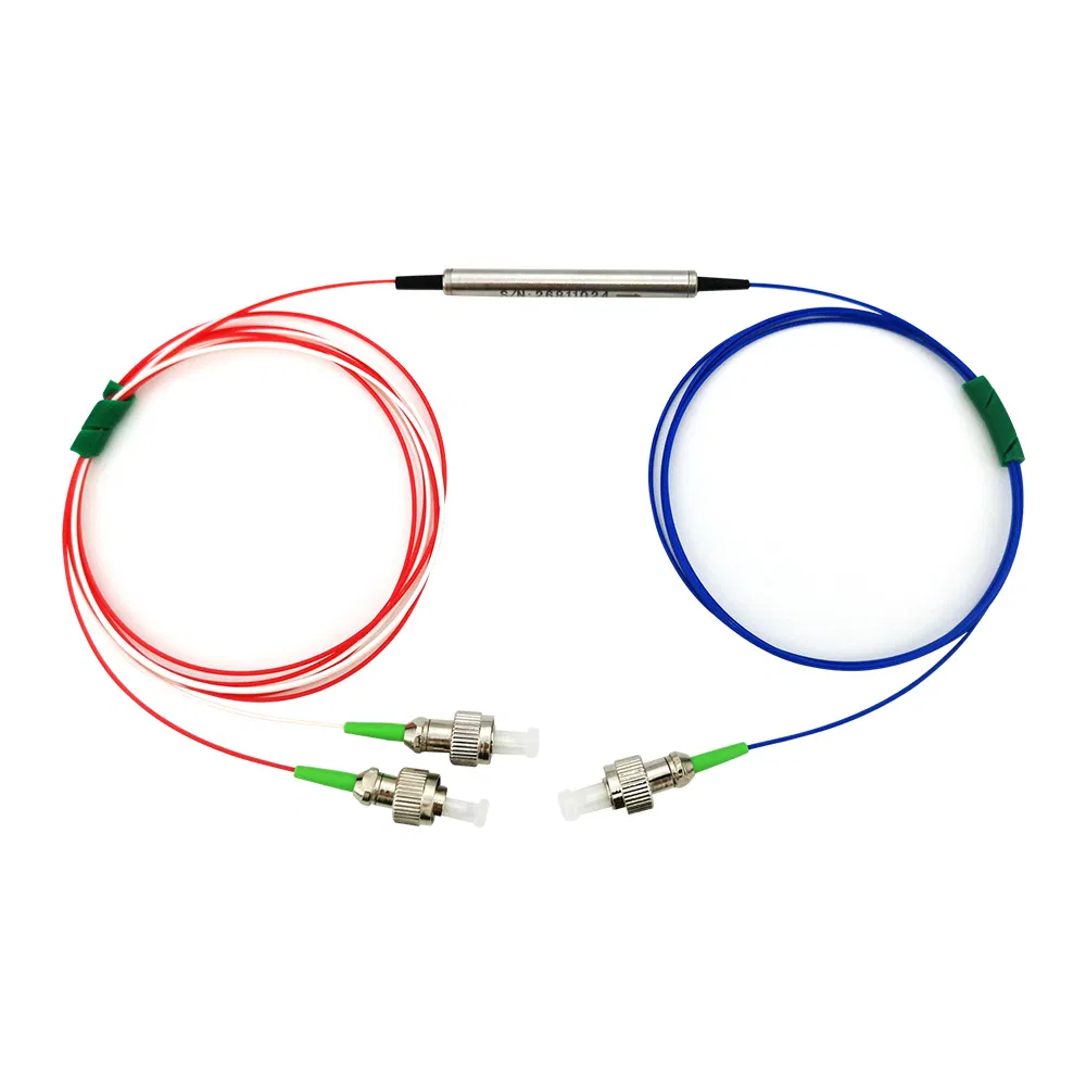 3 Ports 1X2 Polarization Insensitive Fiber Optic in-Line Isolator