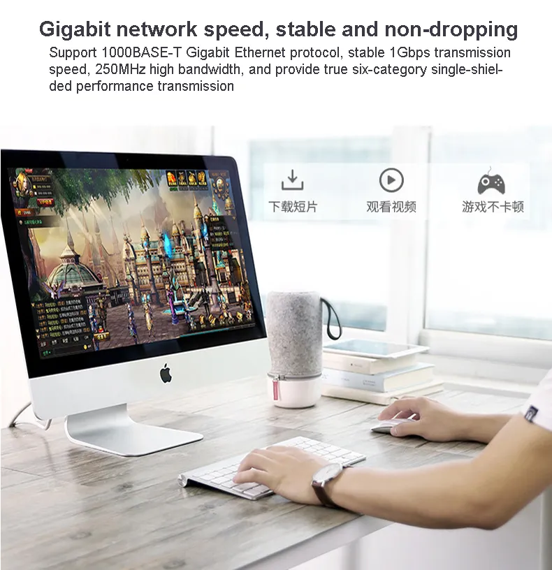 305m Engineering Double-Shielded Anti-Interference 60 Thousand Megabytes Network Cable CAT6A