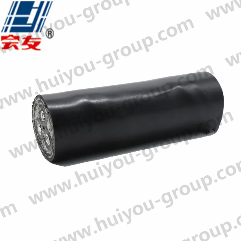 3c Aluminum Conductor XLPE Insulate Fine Round Steel Wire Armored PVC Sheath Cable