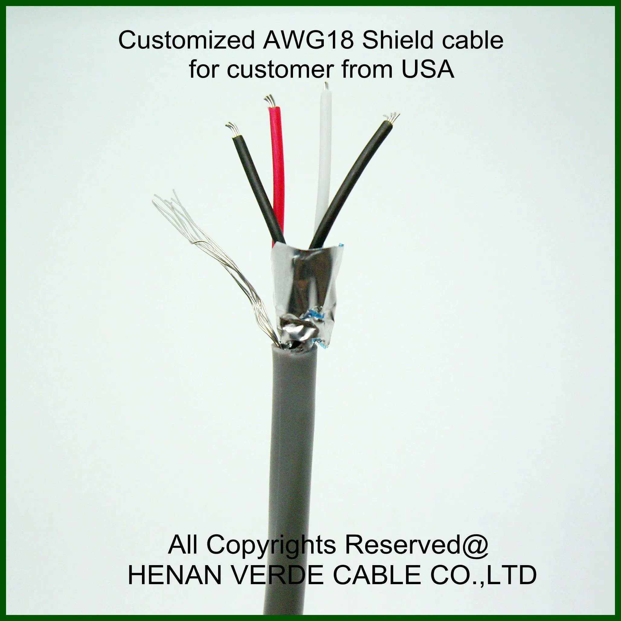 4core AWG24 AWG22 Shielded Audio Data Control Cable for Building and Instrument
