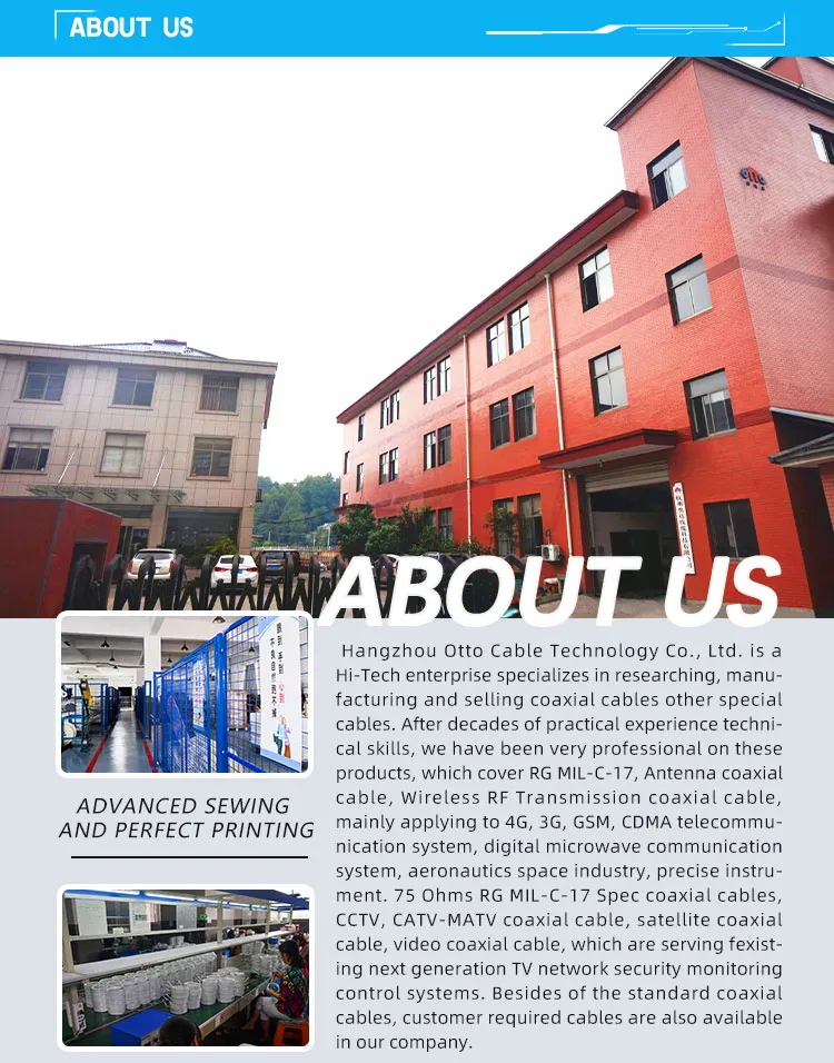 50 Ohm Flexbile Teflon Double Shield Coaxial Cable (RG393)