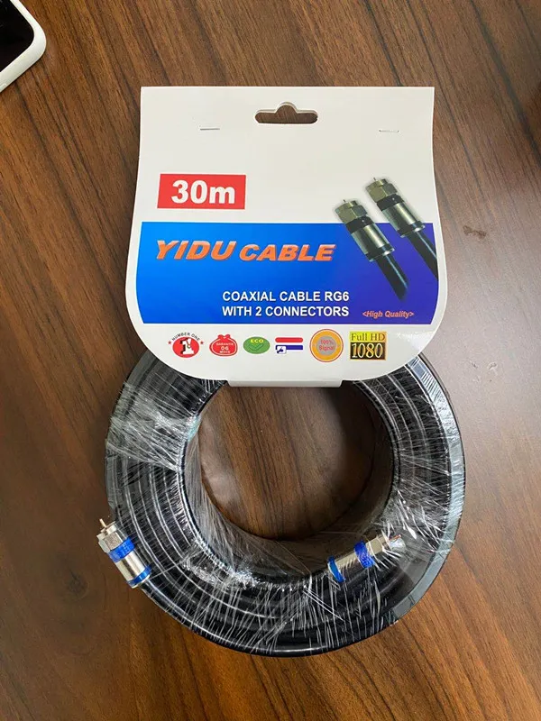 5m 10m 20m 50m 100m Satellite CATV Coaxial Cable RG6 Coaxial Cable with Connector