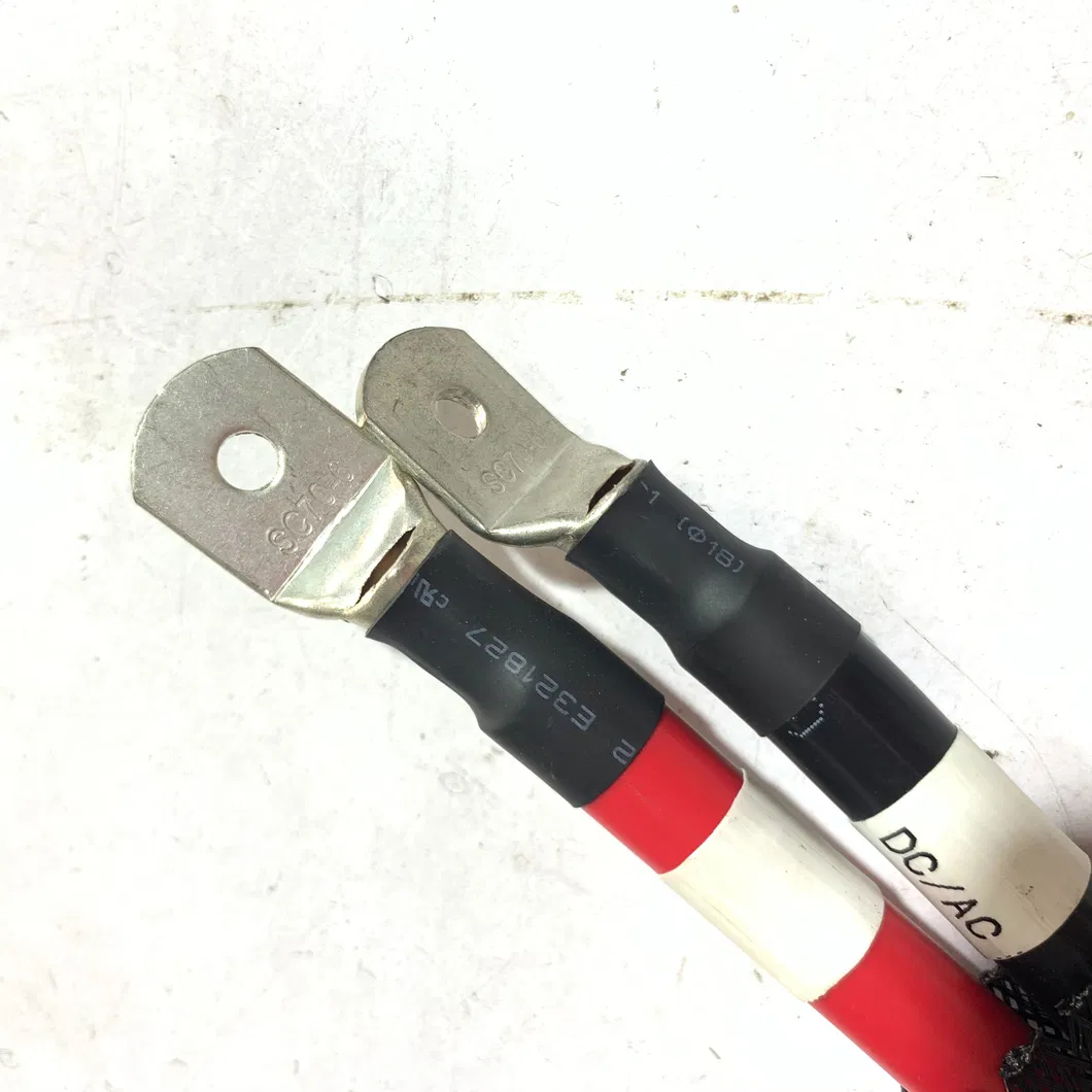 70mm2 Battery Cable, Power Cable with Braided Mesh, High Voltage Energy Storage Cable, Large Battery New Energy Charging Pile Wiring Harness Sc70-6