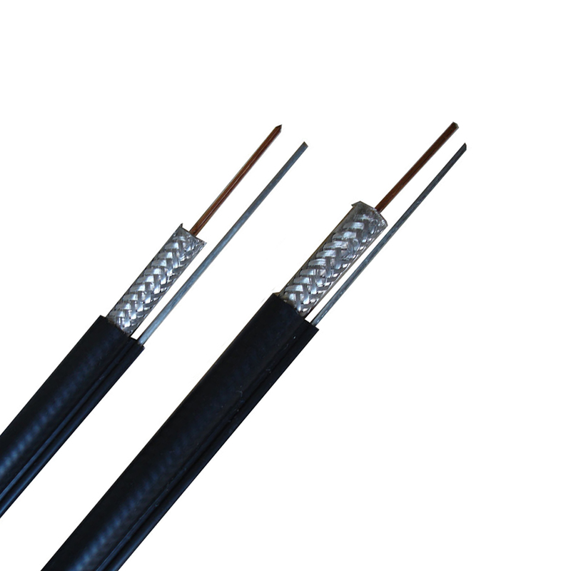 90 % Braiding RG6 Coaxial Cable CCTV Cable with Steel Messenger 18AWG CCS