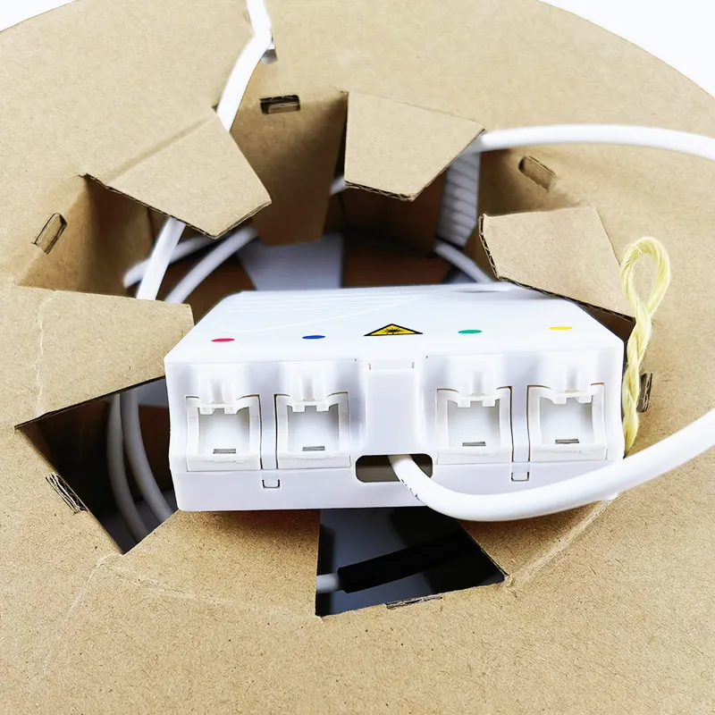 Abalone Indoor Use Fibre Optic Cable Patch Cord Jumper with Oto (Optical Telecommunication Outlet) Box 20-50m White
