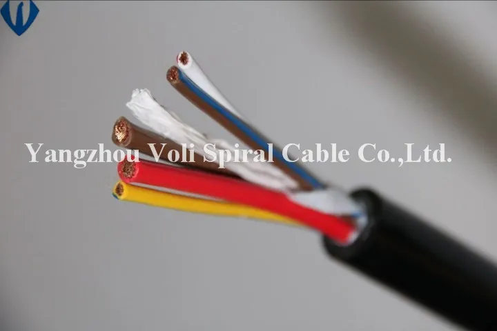 Abrasion Resistant TPU PUR Tpee Spring Wire Colied Cable Spiral Cable