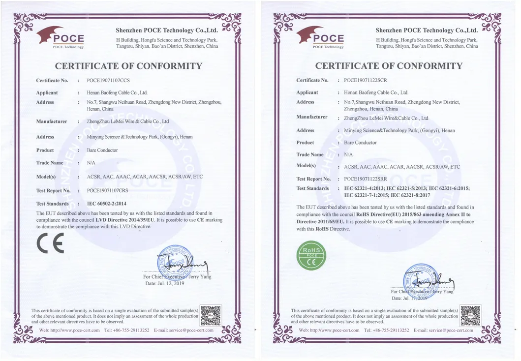 ACSR Dork Cabl Aluminium Steel Core Duck Conductor