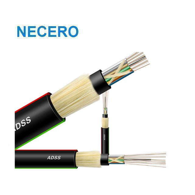 ADSS All Dielectric Self-Supporting Loose Tube 12c 8 Core Singlemode Aramid Yarns Fiber Optic Cable GYXTW Fiber Cable