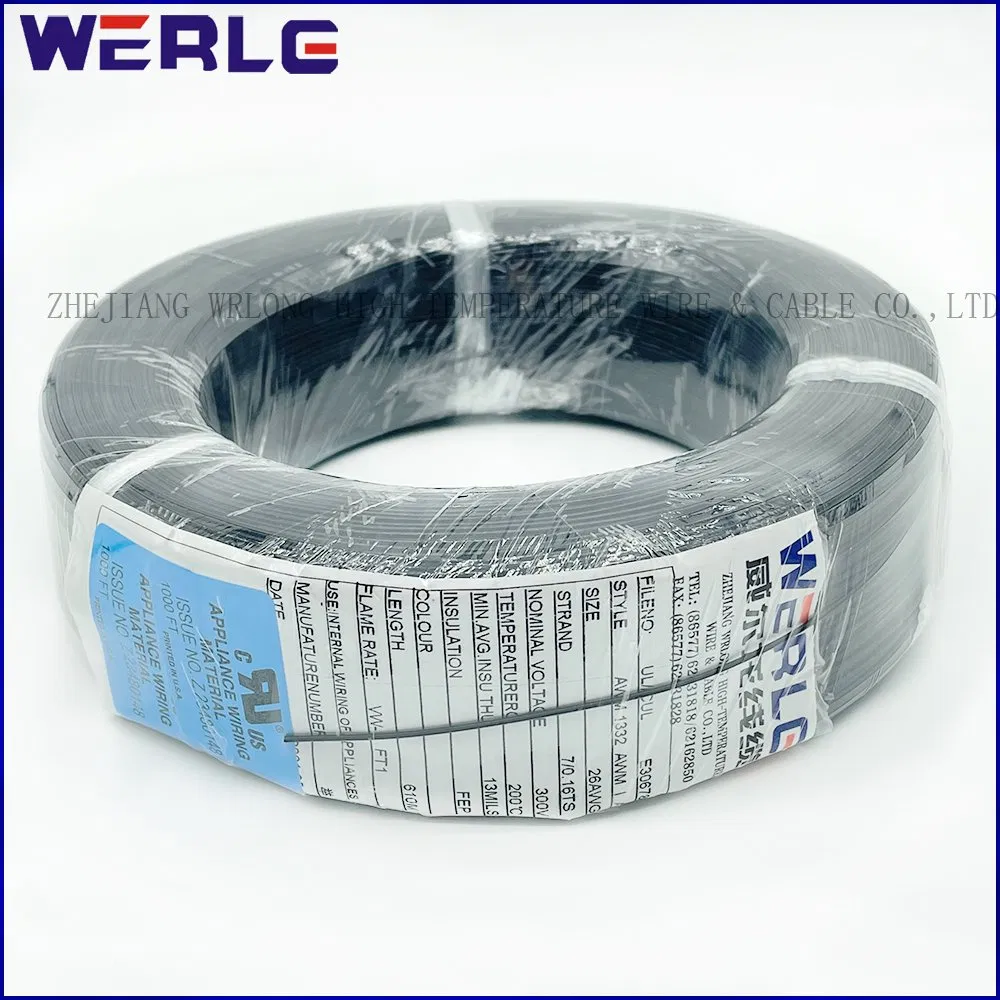 Agr Audio Black Electronic Silicon Rubber Electric Electrical Insulated Tinned Copper Conductor RoHS Compliance Wire