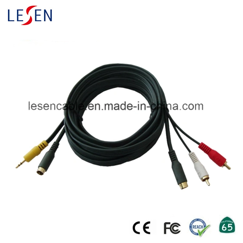 AV Cables, 3.5st + S-Video to S-Video + 2RCA Plugs