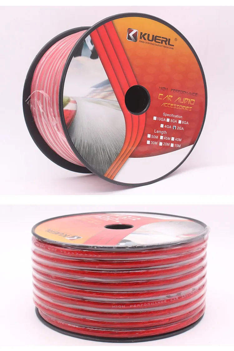 Best Selling New Product 2ga/4ga Copper Clad Aluminum Core Car Audio Amplifier Power Cables