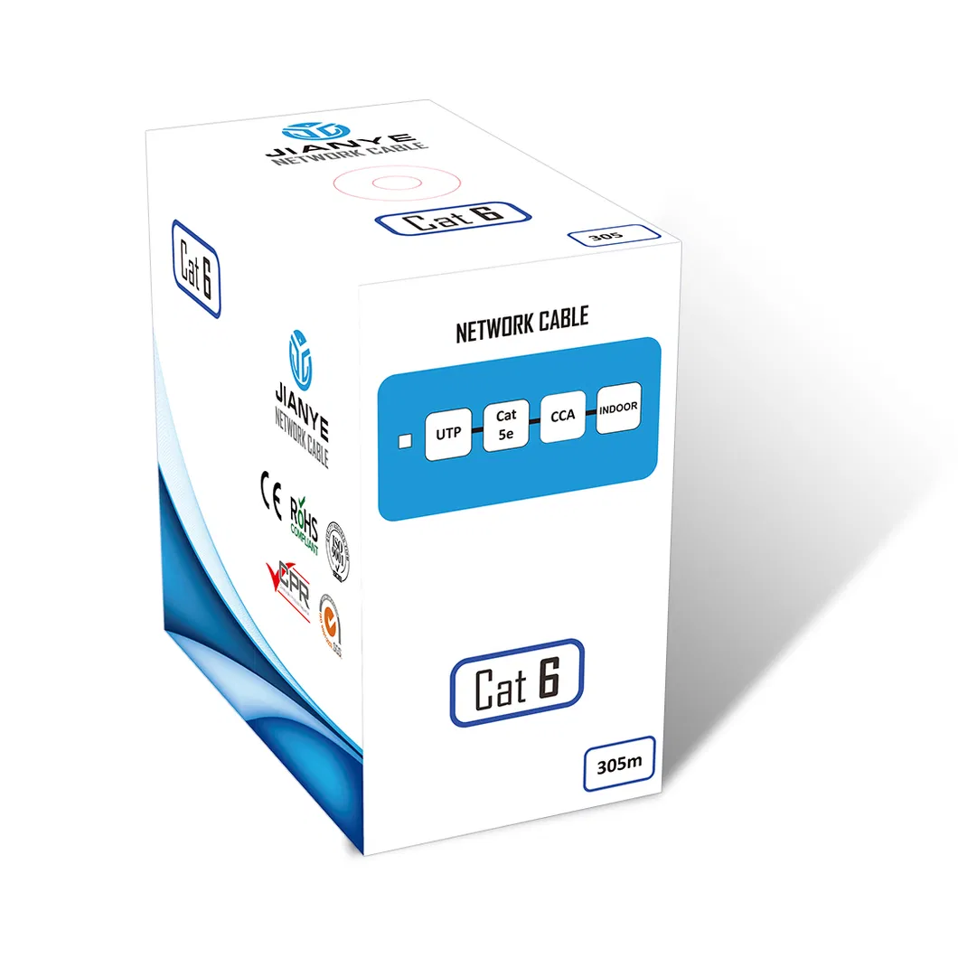 CAT6 Cable 305m UTP 500m Copper Conductor CAT6 Cable Manufacturer Price Various Colors Precio Del Cable CAT6