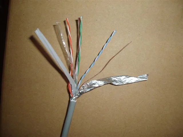 CAT6 FTP Network Cable with 23AWG, Copper or CCA Conductor