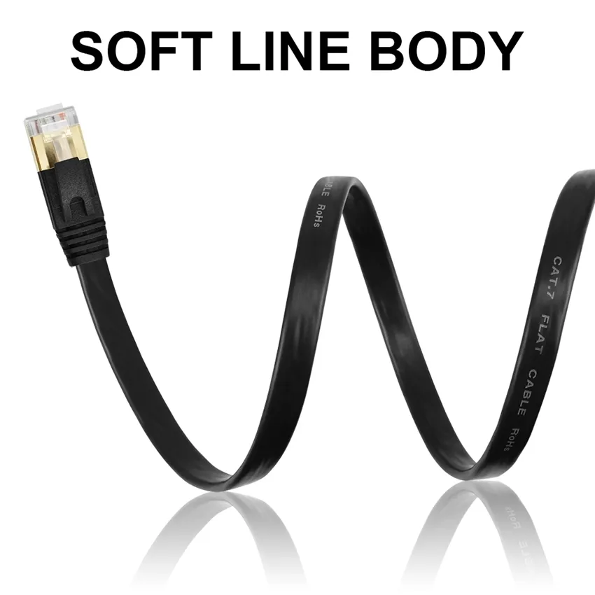 Ce RoHS Computer Networks Flat Cat7 Communication Ethernet 0.5m 1m UTP Cable Patch Cord