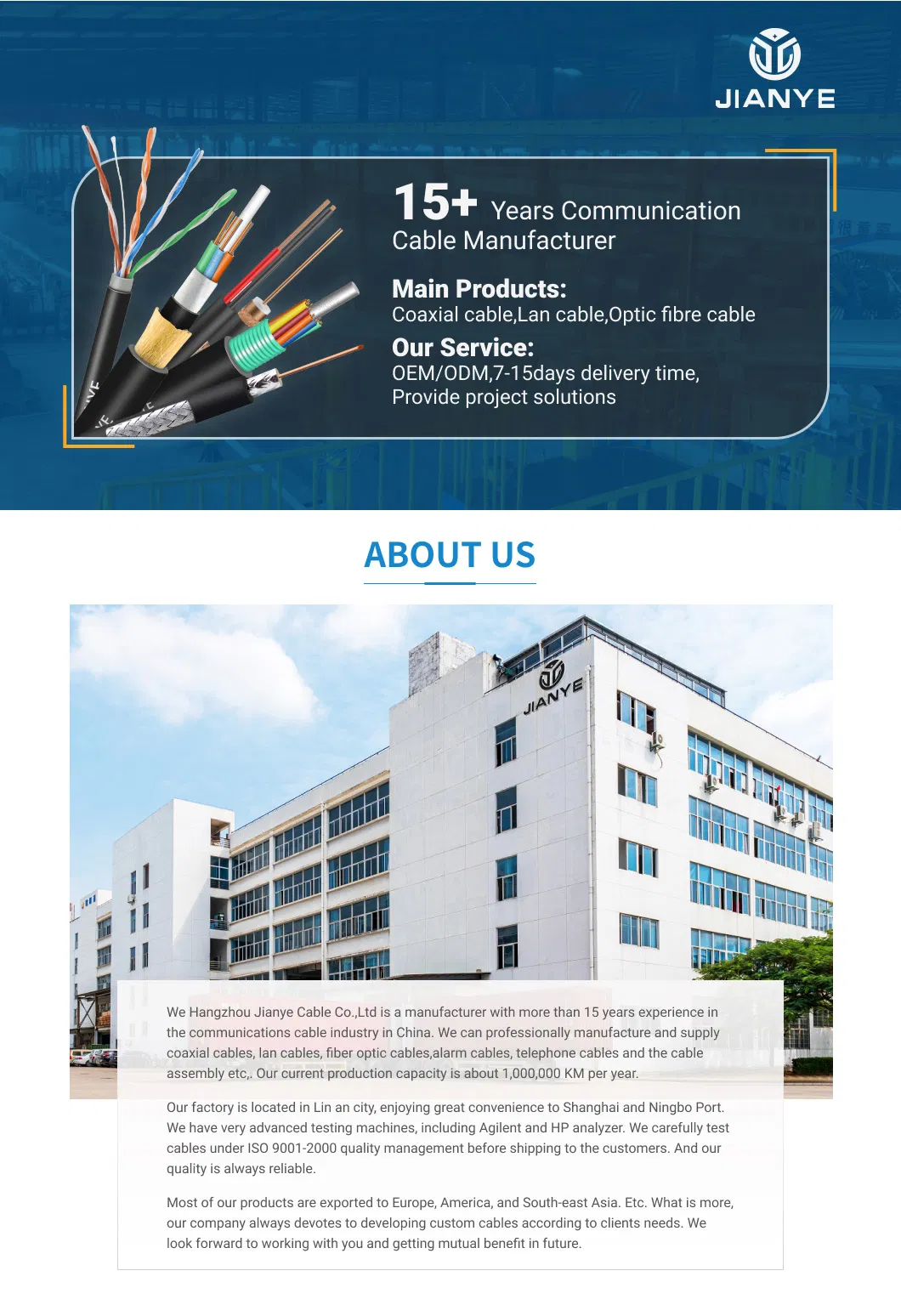 Central Tube Cable GYXTW G. 652D Optical Outdoor Single Mode Armoured Fiber Cable