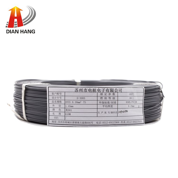 China Manufacture Bulk Supply Avss Jaso D611 Standard Electric Vehicle Wire PVC Rainbow Customized PVC Copper Electrical Wire