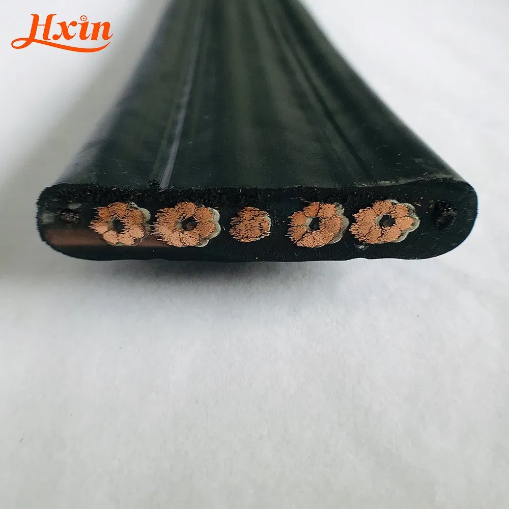 Cores 4*7*0.75+Video Transmission Wire Flexible Flat Cable Crane Pendant Cable for Crane and Lift
