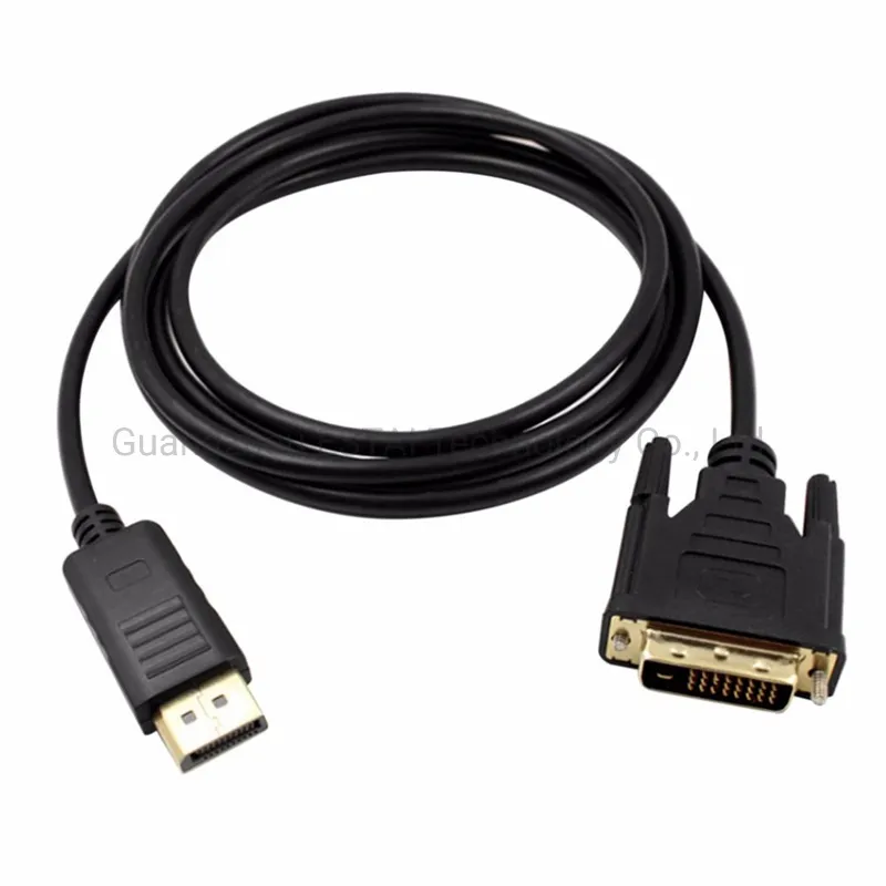 Dp Displayport to DVI Cable 6FT 1.8m Nickel-Plated Dp Male to DVI-D 24+1 Male