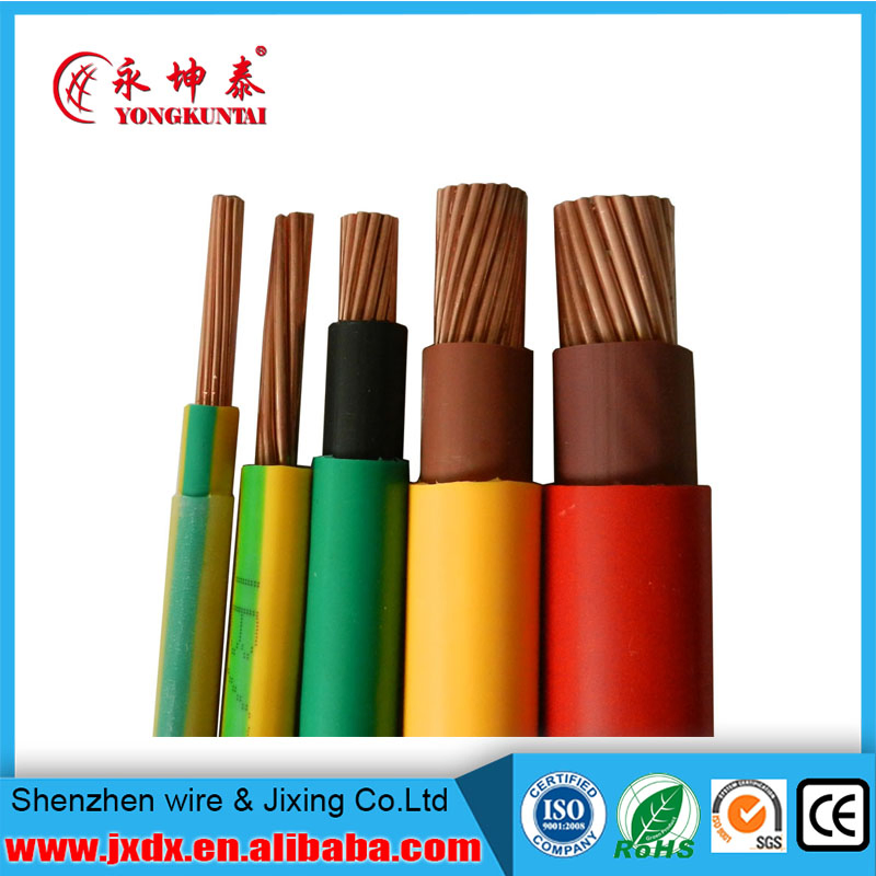 Electric Conduction Wire Cable, PVC Cover Electrical Wire Thw /Tw AWG 14 12 10 8 6 Solid /Strand Electrical Wire