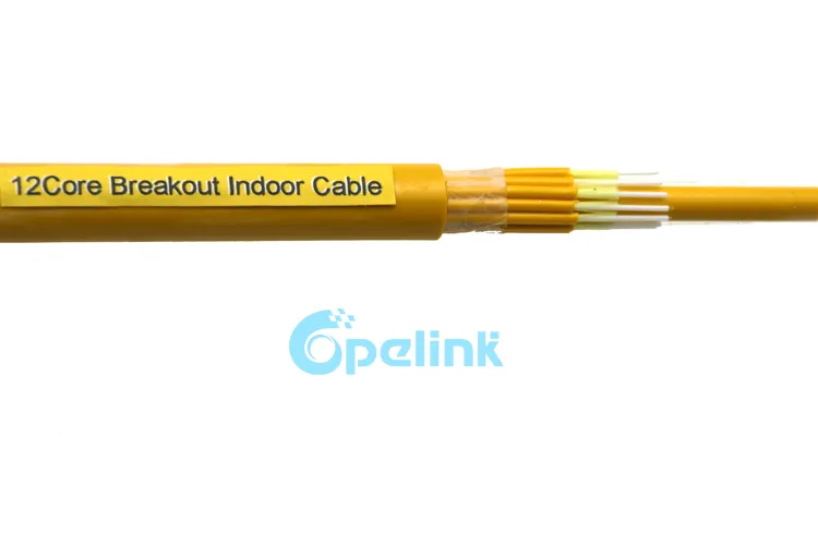Factory Low Price Breakout Optical Fiber Cable 2 4 8 10 24 36 48 Cores Singlemode Indoor Cabling Fiber Optic Cable, Gjbfjv Multi-Fiber Optical Cable