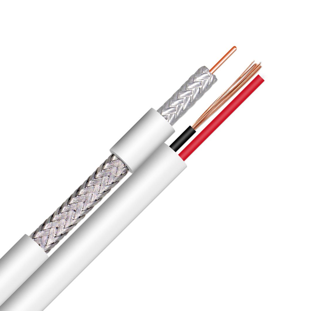 Factory Price Quality Bare Copper Coaxial Cable Rg59 RG6 with Power for CCTV
