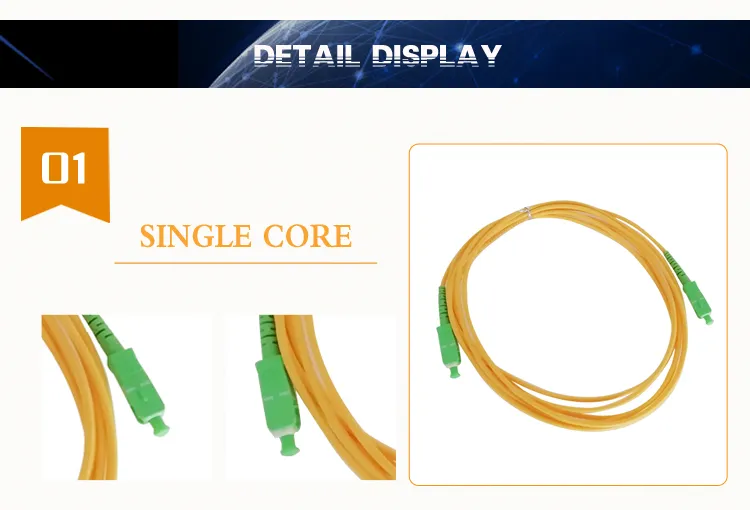 Fiber Optic Jumper Connectors APC Upc Patchcord