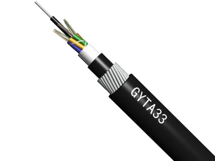 GYTA33 Direct Burial/Underwater Communication Cable Stranded Loose Tube Single Mode Steel Wire Armored Cable