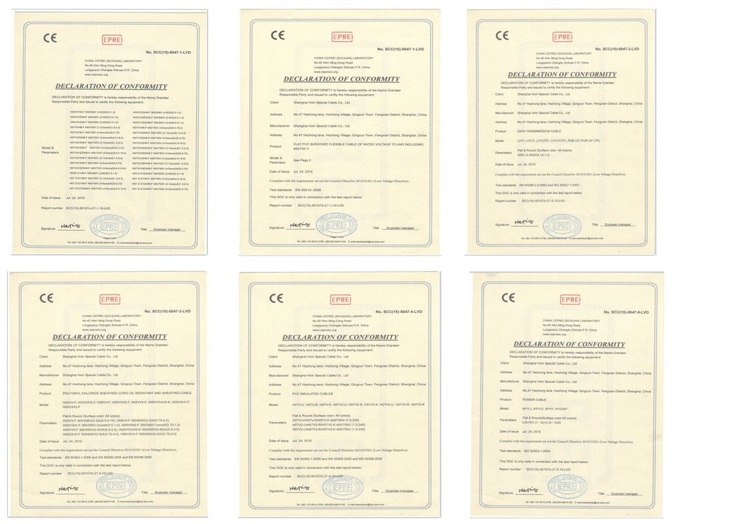 H05VV5-F Cores 4*0.5 mm2 Rvv Stranded Copper Cable PVC Power Cable Connection Cables