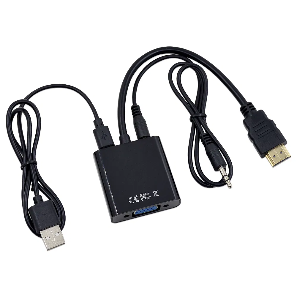 HDMI to VGA with Audio and Power Supply Converter, HDMI to VGA