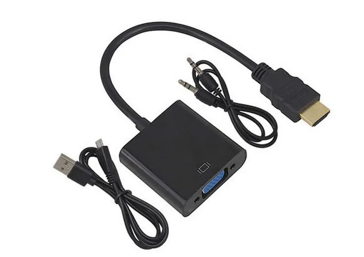 HDMI to VGA with Audio and Power Supply Converter, HDMI to VGA