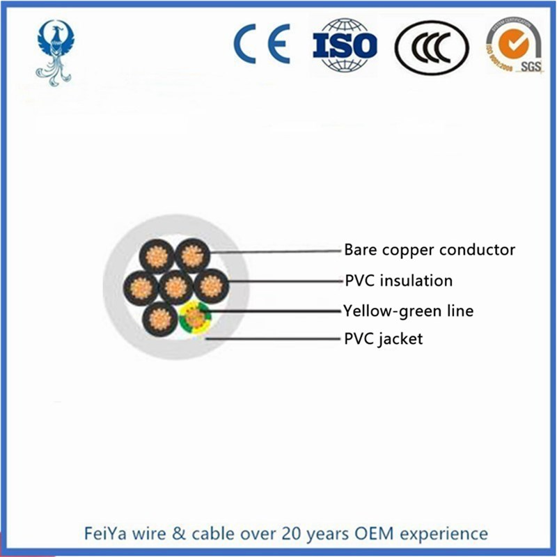 High Quality Ce Certified H03VV-F H05VV-F Cable, Ce Power Cord, Power Connection Cable