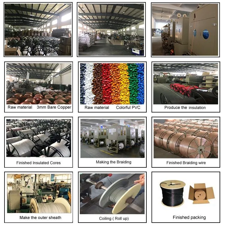 High Transmission 305m Rg59 with Power Coaxial Communication Cable for CCTV Camera Siamese