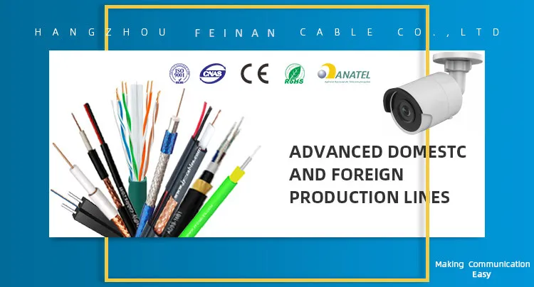 High Transmission 305m Rg59 with Power Coaxial Communication Cable for CCTV Camera Siamese