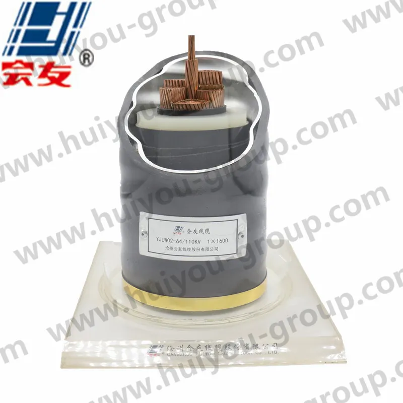 High Voltage 66kv 110kv Power Station Cable Line Single Core 1600mm2 IEC 60840