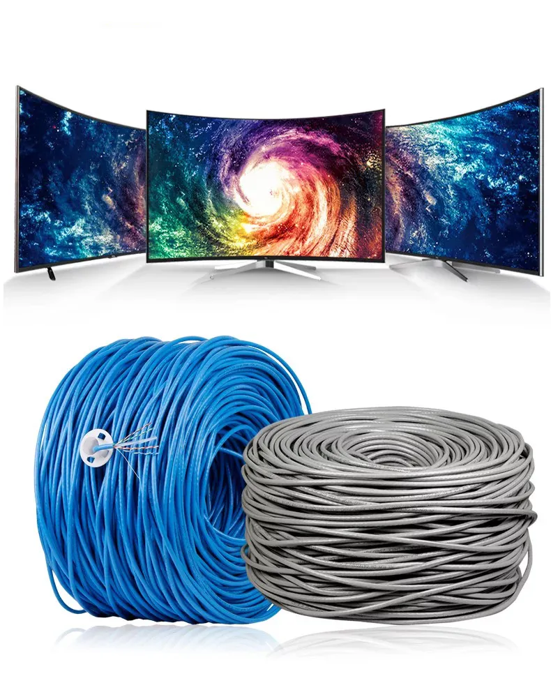 LAN Cable 305m/Roll UTP Cable 4pr Indoor Cat5e Bulk Cable Pull-out Box Solid Bc Factory Price Best Quality UTP Cat 6 Cable Network Cable