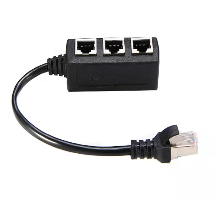 LAN Ethernet Network RJ45 Connector Splitter Adapter Cable for Networking Extension 1 Male to 3 Female/1 Female to Female
