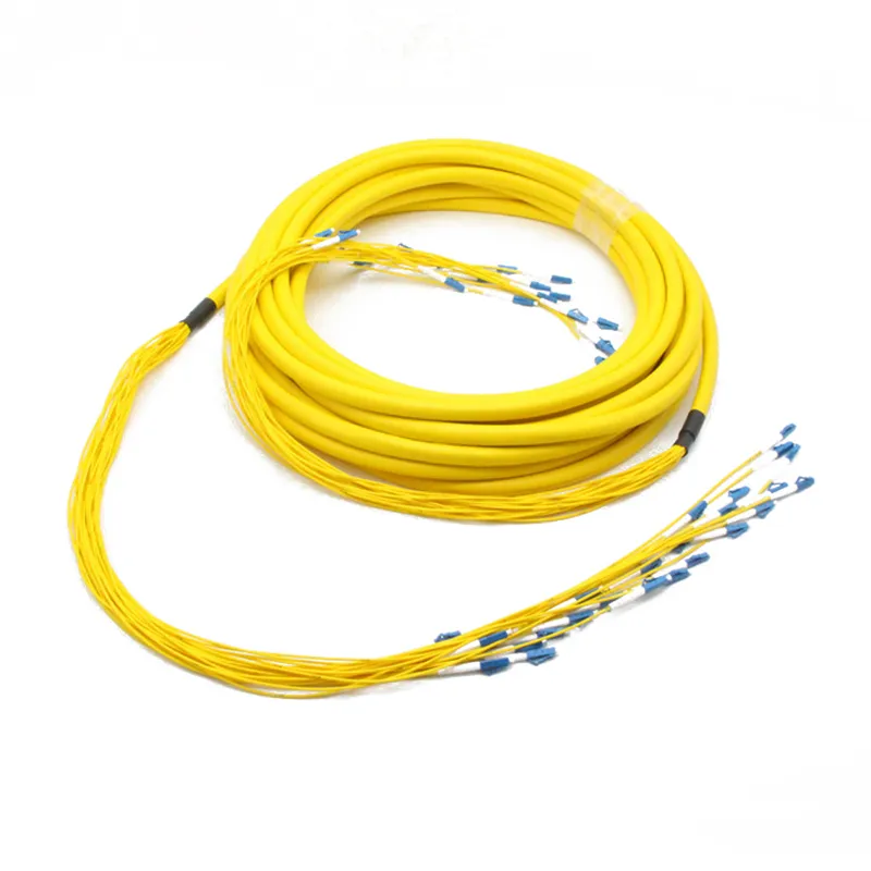 LC-LC 24 Fibers Singlemode Assembly Staggered 2.0mm Breakout Fiber Optic Patch Cable