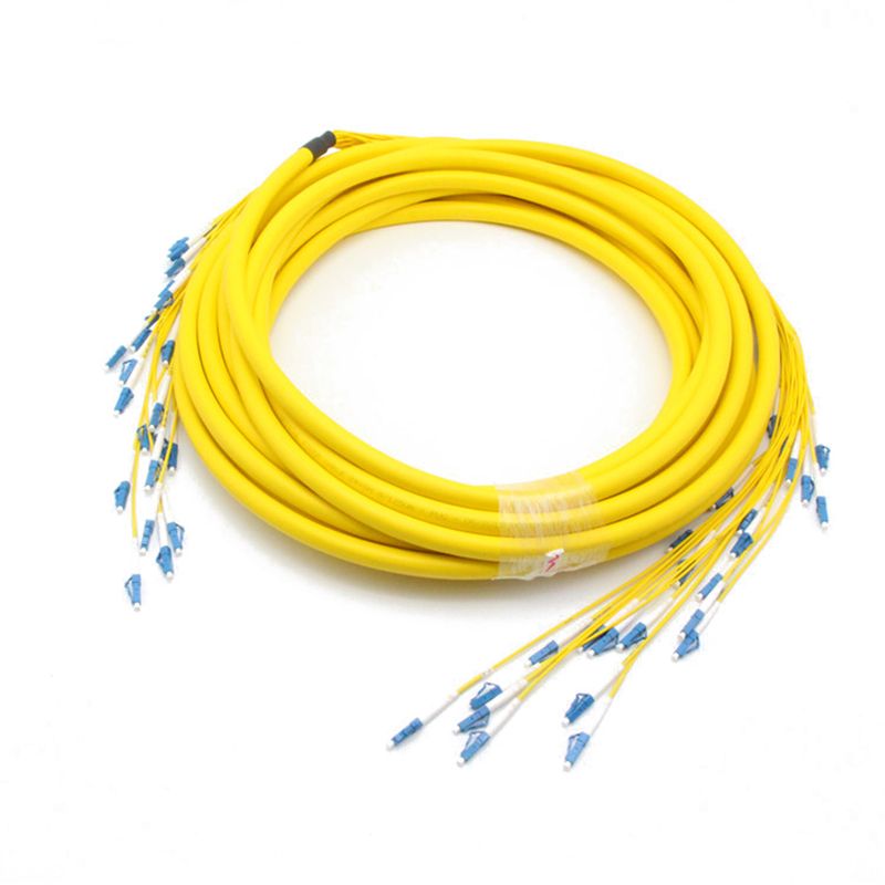 LC-LC 24 Fibers Singlemode Assembly Staggered 2.0mm Breakout Fiber Optic Patch Cable